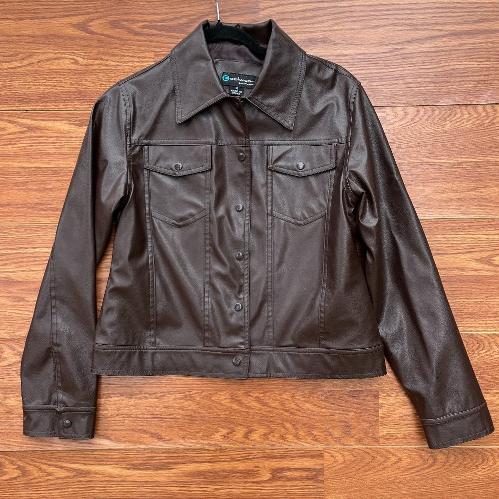 COOLWEAR FAUX LEATHER JACKET